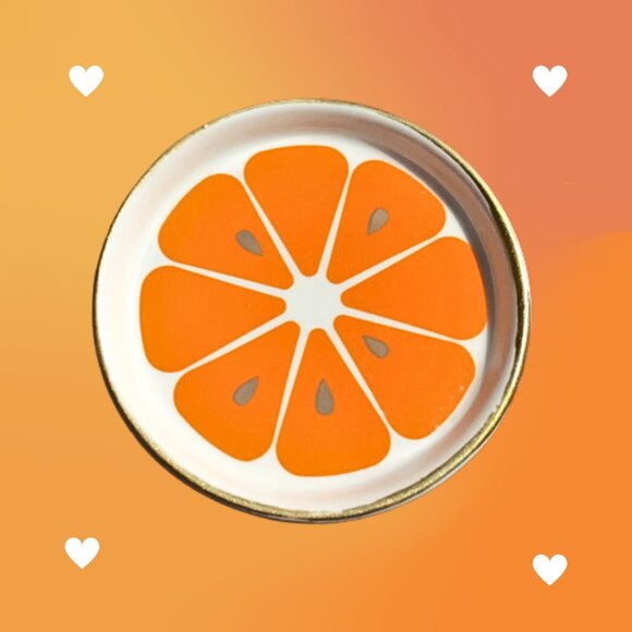 Other - 🍎🍓NWT Summer Orange Slice Trinket/ Jewelry Dish 🍇🦋